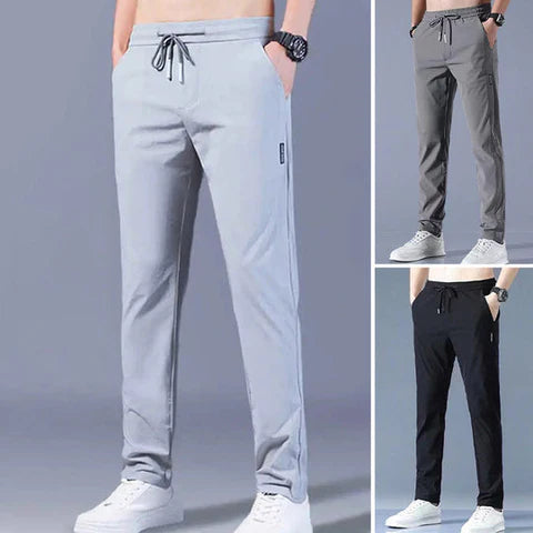 Combo of 2 Men's Sports Regular Fit Cool Pants with Two Side Pockets (Black + Grey)