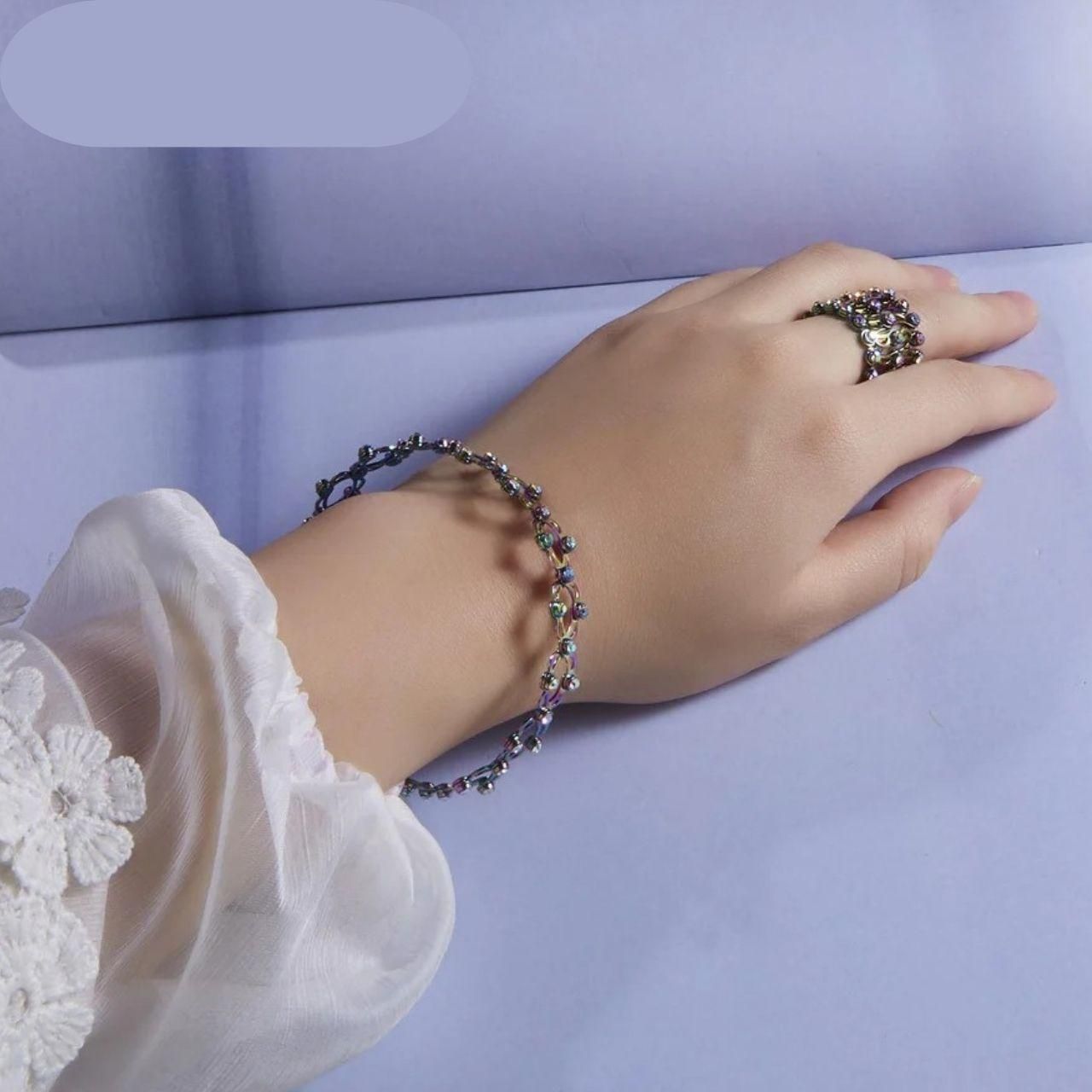Stretchable 2 In 1 Ring Cum Bracelet